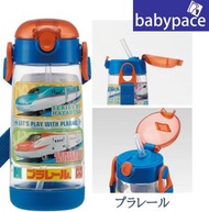 Skater - 日本 飲管式透明水樽連背帶 480ml 新幹線 KZU 475115 Shinkansen 吸管水壺 彈蓋水壺 兒童 新舊包裝隨機發送