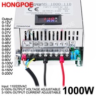 Digital Display Adjustable 1000W Power Supply 0-12V 15V 24V 27V 30V 36V 48V 60V 68V72V 85V 90V 100V