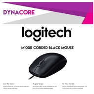 LOGITECH M100R Corded / Wired Mouse Black - 910-005005