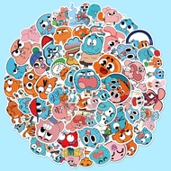 50pcs Anime Cartoon The Amazing World of Gumball Waterproof PVC Stickers for Skateboard Helmet Child