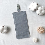 灰底金星星 日本二紗 幼兒園 擦手巾 幼兒園必備 手帕 手帕夾