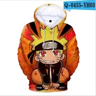 New Print Hoodies Sweatshirts Naruto Boygril Anime Hooded Naruto Hoodie