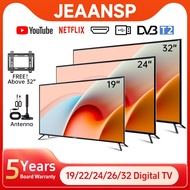 COD Murah Digital TV 32/26/24/22/19-inch HD 1080P DTV MYTV Smart TV 32/40/43/46/50 Inch Android 14