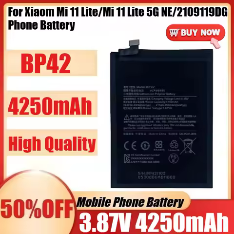 New BP42 3.87V 4250mAh High Quality BP42 Battery For Xiaom Mi 11 Lite/Mi 11 Lite 5G NE/2109119DG Pho
