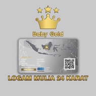 BABY GOLD Emas Mini Murni Logam mulia 0.001 gram