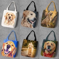Lu Tuan Tuan 2025 Shopping Bag Golden Retriever Golden Retriever Golden Retriever Shoulder Bag Stude