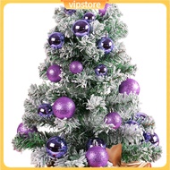 (VIP)  Christmas Ball Ornaments Bright Colored Christmas Decorations Shatterproof Christmas Baubles 