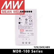 Telaga Min Asal MDR-100-24 DC 24V 4A 96W meanwell Output Tunggal Bekalan Kuasa Rel DIN Industri