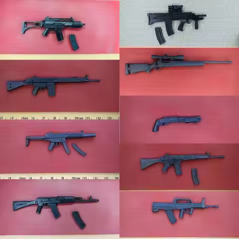MK-18 UMP45 SMG RPK MP7 AK74M SCAR M24 L22 1/12 Scale PVC Plastic Mini Gun Weapon Accessory Model fo
