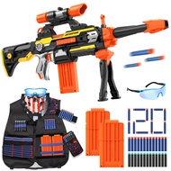 Toy Guns Automatic Machine Gun with Tactical Vest Kit - Toy Sniper Gun Rifle wiht Bipod - 2 Magazine