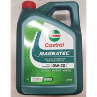 100% genuine Castrol MAGNATEC 0w-20 4L fully synthetic engine oil petrol hybrid diesel with sirim or