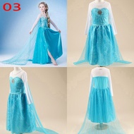 Frozen Princess Elsa Dress  for Girl Kids Costume Cosplay Party dress