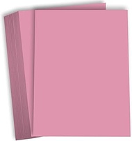 Hamilco Colored Cardstock Scrapbook Paper Vellum 67lb cover 8.5" x 11" Pink Color Card Stock 50 Pack