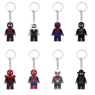 Compatible Lego Superhero Keychain Spiderman Keychain Cute Pendant Student Gift Schoolbag Pendant