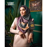 Tudung Bawal Satin Printed Moda, Alphabet and monogram bidang 50 by Jimmyscarves / Tudung Bawal sati