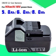 18V 5Ah 6Ah 8Ah Li-Ion Battery For Hitachi/Hikoki 18V Cordless Power Tools For Bsl1850 Bsl1860 Bcl1