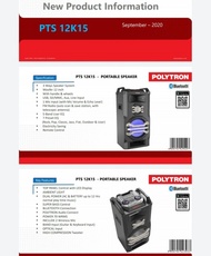 PROMO POLYTRON Portable Speaker Bluetooth + Mic Wireless 2pc PTS 12K15