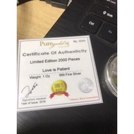 syiling puregold.sg silver 1 oz 999 fine silver love is patient