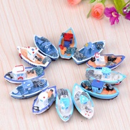 ❥Gracekarin ออนไลน์ Miniature MINI โมเดลเรือตกปลาเรือของเล่น DIY CRAFT ของตกแต่งเดสก์ท็อปภายในบ้าน