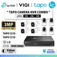 TP-Link 8 Channel 3MP Wireless CCTV Security IP Camera Solution VIGI & Tapo Kit Bundle Set Tapo C210