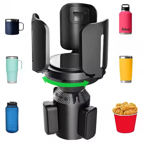 64oz Large Cup Holder Expander for Car, Expandable Cup Holder Adapter with Adjustable Base
