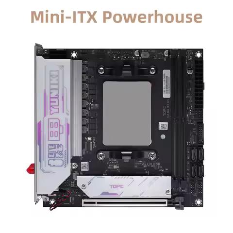 TOPC Ryzen AMD R9 8945HX/7945HX/7845HX Mini-ITX Motherboard Combo DDR5 6200MHz 2×M.2 PCIe4.0 WiFi6 B