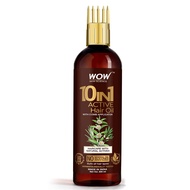 WOW 10 in 1 Active Hair Oil WITH COMB APPLICATOR 200ML  ! Cold Pressed Extra Virgin Olive, Almond, Argan, Jojoba, Grapeseed &amp; Safflower Oils ! ! STERLING NUTRITION ! AUTHORISED SINGAPORE DISTRIBUTOR !NO PARABENS !! NO SULPHATE !!