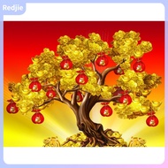 [redjie]DIY 5D Money Tree Full Drill Round Diamond Resin Painting Kit