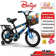 Beige basikal budak 2-12 tahun kids bicycle 12/16/18 inch kids bike basikal budak Cycling Gift