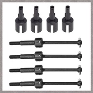 [U L Z R] 8Pcs Metal Drive Shaft CVD and Gearbox Joint Cup Differential Cup for Tamiya TT01 TT02 TT-