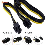 Modular Power Cable Power Cable 8Pin Male To Dual 8Pin(6+2) Male Extension Power Cable Mining PSU