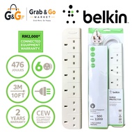 Belkin 6-outlet Economy Series Surge Protector Power Socket (3m)