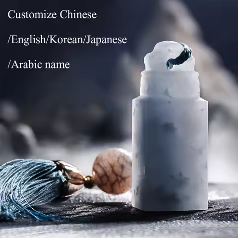 Natural Stone Name Stamp Cutomize Calligraphy Painting Chop Chinese English Korean Kanji Hanko Arabi