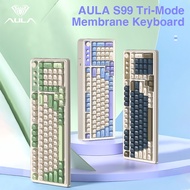 AULA S99 Wireless Membrane Keyboard 99 Keys Tri-mode RGB Multi-function Roller for Office and Gaming