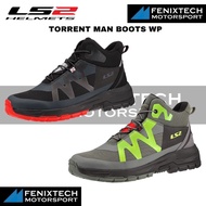 LS2 Boots Torrent Man WP Waterproof Shoes ( Green / Black ) 100% Original