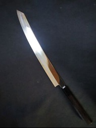 🇯🇵城山刃物 左手用 銀三鋼 切付柳刃 劍形柳刃 平鏡面 330mm 💓 黑檀水牛柄 💓 日本高級廚刀 💓 堺打刃物 💓 日本刀具