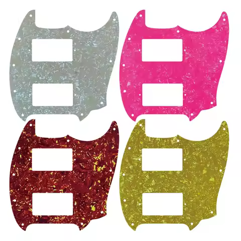 Fei Man Custom Parts Replacement For US Fender Mustang Classic Series Style Guitar Pickguard Whit Mu