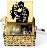 ukebobo Fall in Love Wood Music Box, Musical Boxes for Love One, Gifts for Gf, Anniversary Valentine