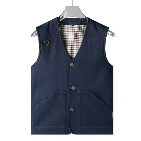 Plus Size 5xl 6xl 7XL Brand Military Classic Vest Men Outdoors Cotton Multi Pocket Sleevless Jean Ja