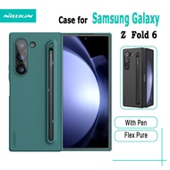 For Samsung Z Fold 6 Case With S Pen NILLKIN Flex Pure Fold Case liquid Silicone Cover For Samsung G