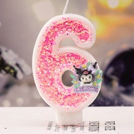 KUROMI 0-9 Happy Birthday Number Candle Shining High Quality Number Candle Birthday Day Candle Cake 