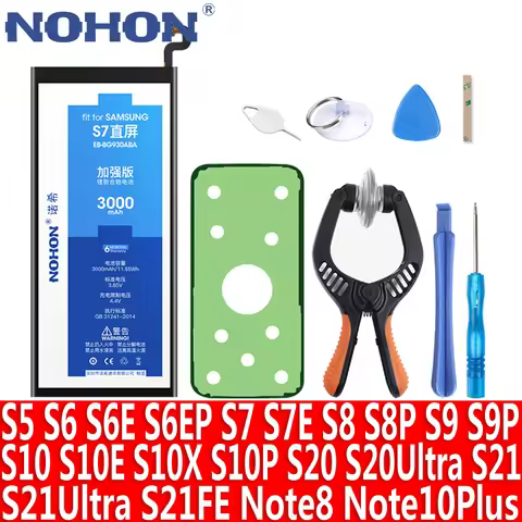 NOHON EB-BG930ABE Battery For Samsung Galaxy S10e S7 S7e S8 S9 Plus S10 S10X S20 Ultra S21 FE S7 Edg