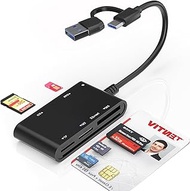 USB-C/A CAC Reader Military Smart Card Reader SIM Reader 7in2, DOD Military USB Common Access CAC Re