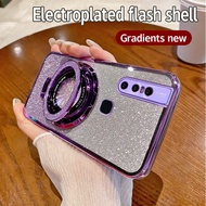 โทรศัพท์กลิตเตอร์หรูหราสำหรับ VIVO V15 1819เคส VIVO 1819 TPU เปลือกเคสกันกระแทกพร้อมห่วงยึดแม่เหล็ก