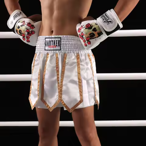 ANOTHERBOXER Lotus Muay Thai Shorts Colorful My Style Sports Shorts for MMA BJJ Boxing Trunks Kickbo