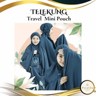 Telekung Travel Mini Pouch Dewasa Sulam Bunga (Free Bag)