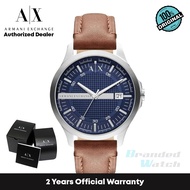 [Official Warranty] Armani Exchange AX2133 Men's Three-Hand Date Brown Leather Watch