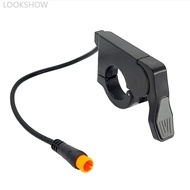 LOOKSHOW Thumb Throttle Accelerator 3-Pin Connector 36V-72V for E-Bike Bike Modification Finger Pull