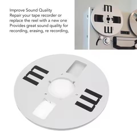 Sound Tape Takeup Reel 1/4 10.5 Inch Empty Tape Reel Improve Sound Quality Aluminum Alloy 4 Holes fo