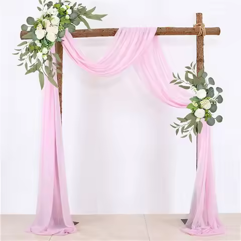 2 Pcs Artificial Wedding Arch Flowers Kit Wedding Flowers Garlands Silk Peony Flower Swag Welcome Si